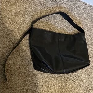 Zara Black Leather Shoulder Bag